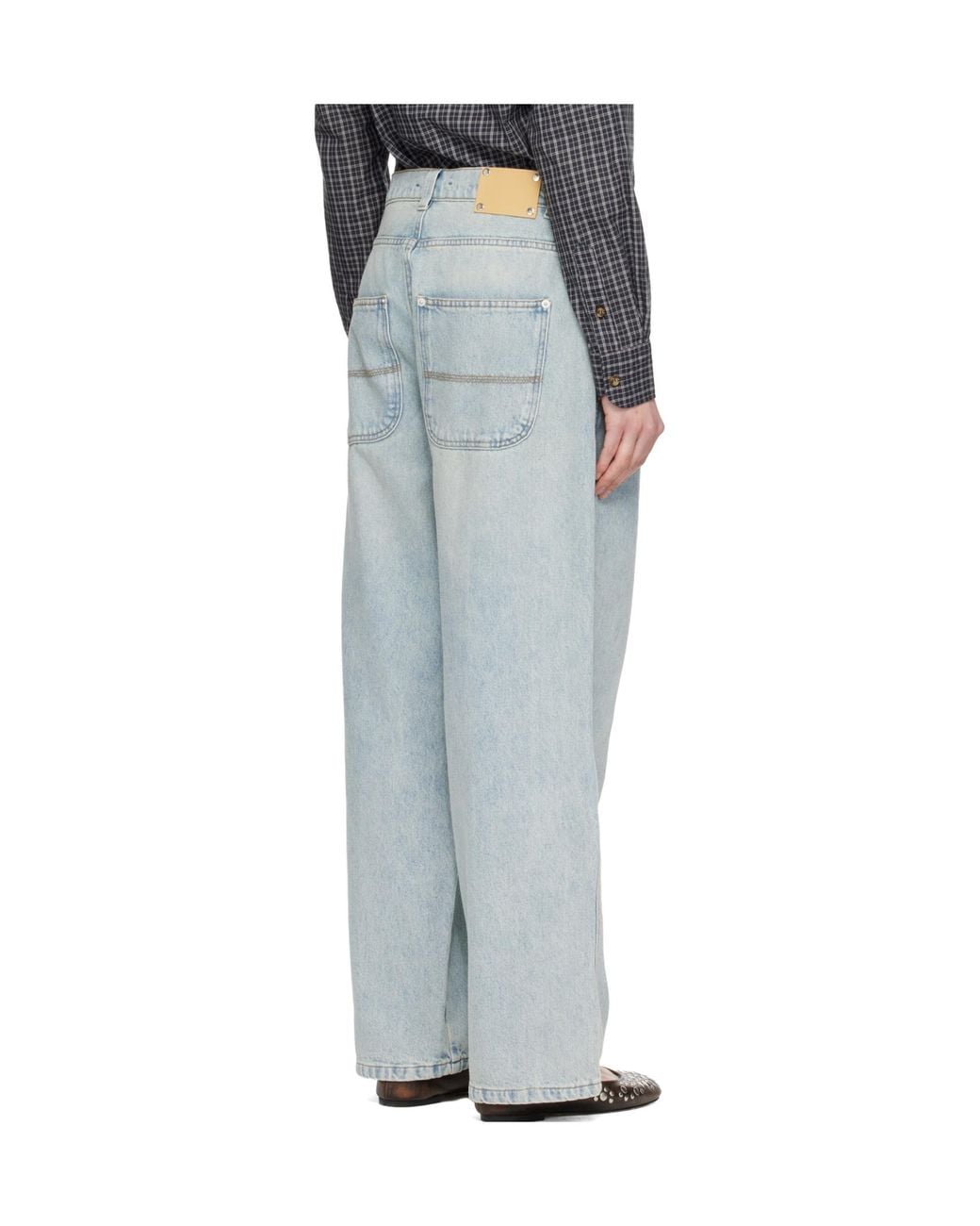 GIMAGUAS Blue Baggy High-Rise Jeans