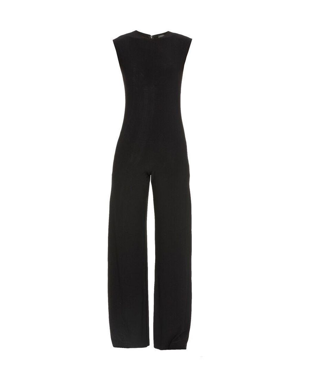 Norma Kamali Black Sleeveless Wide-Leg Jumpsuit