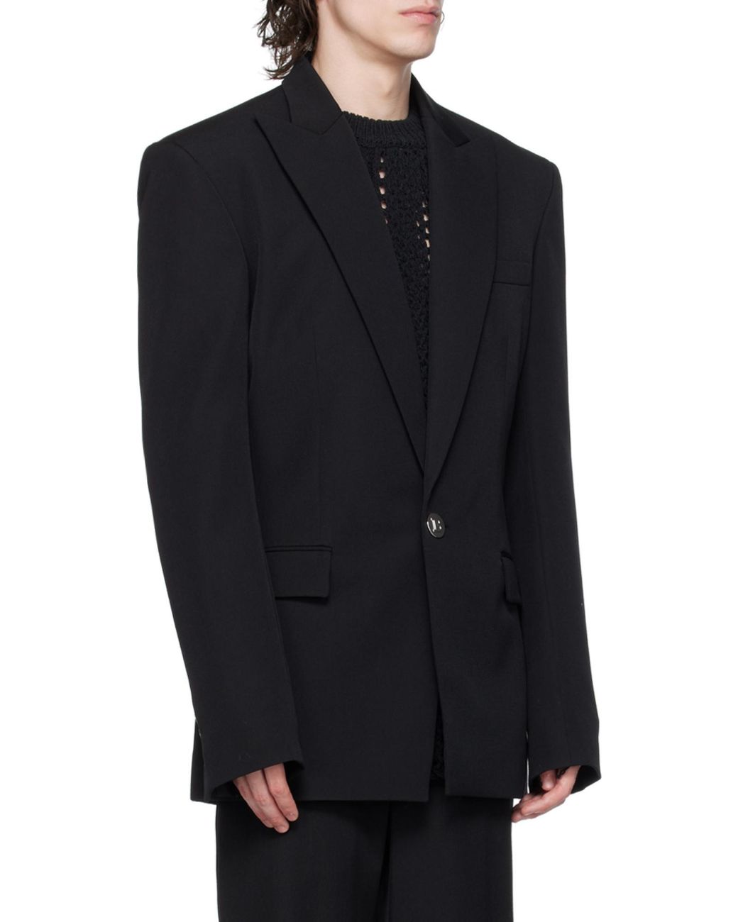 Balmain Black Single Breasted Tailored Blazer for men