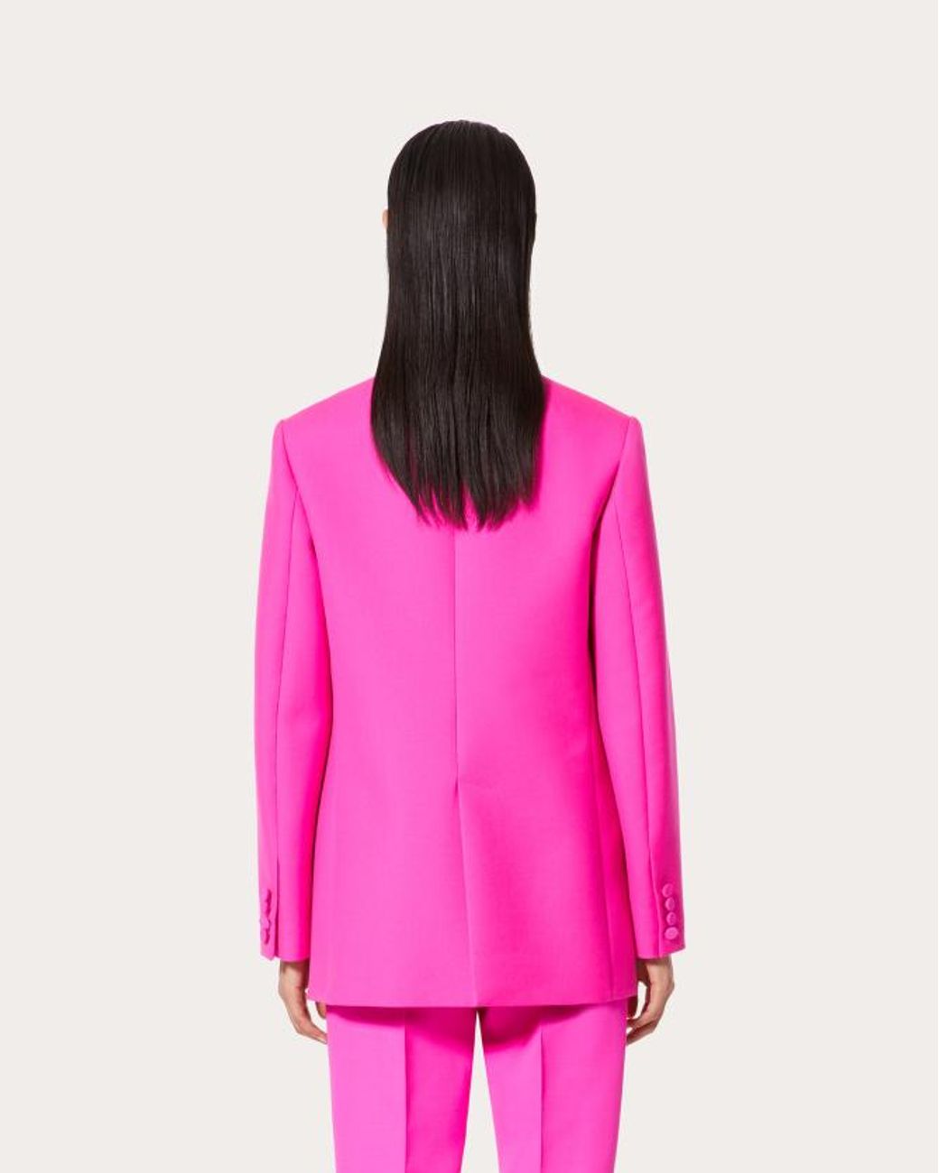 Valentino Pink Double-Breasted Blazer