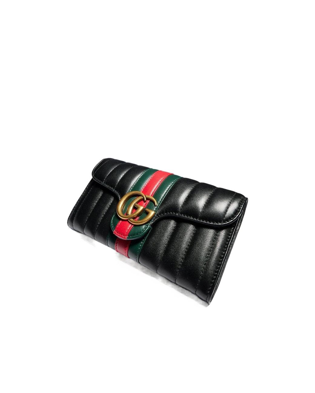 Gucci Black Gg Marmont Continental Wallet