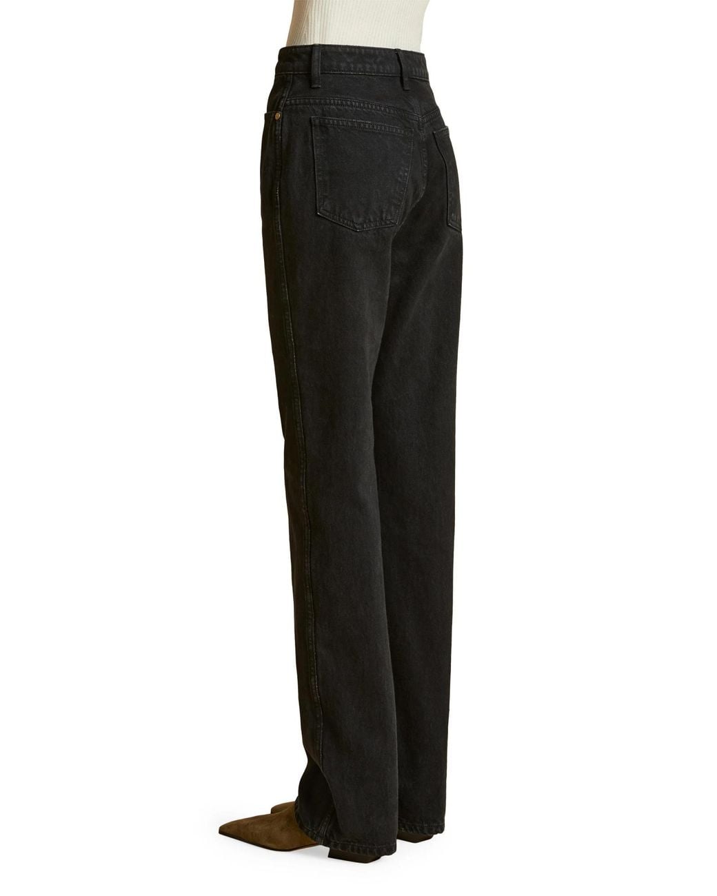 Khaite Black Straight-Leg Jeans