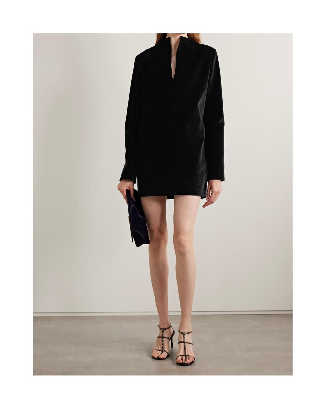 Khaite Black Long-Sleeved Dress