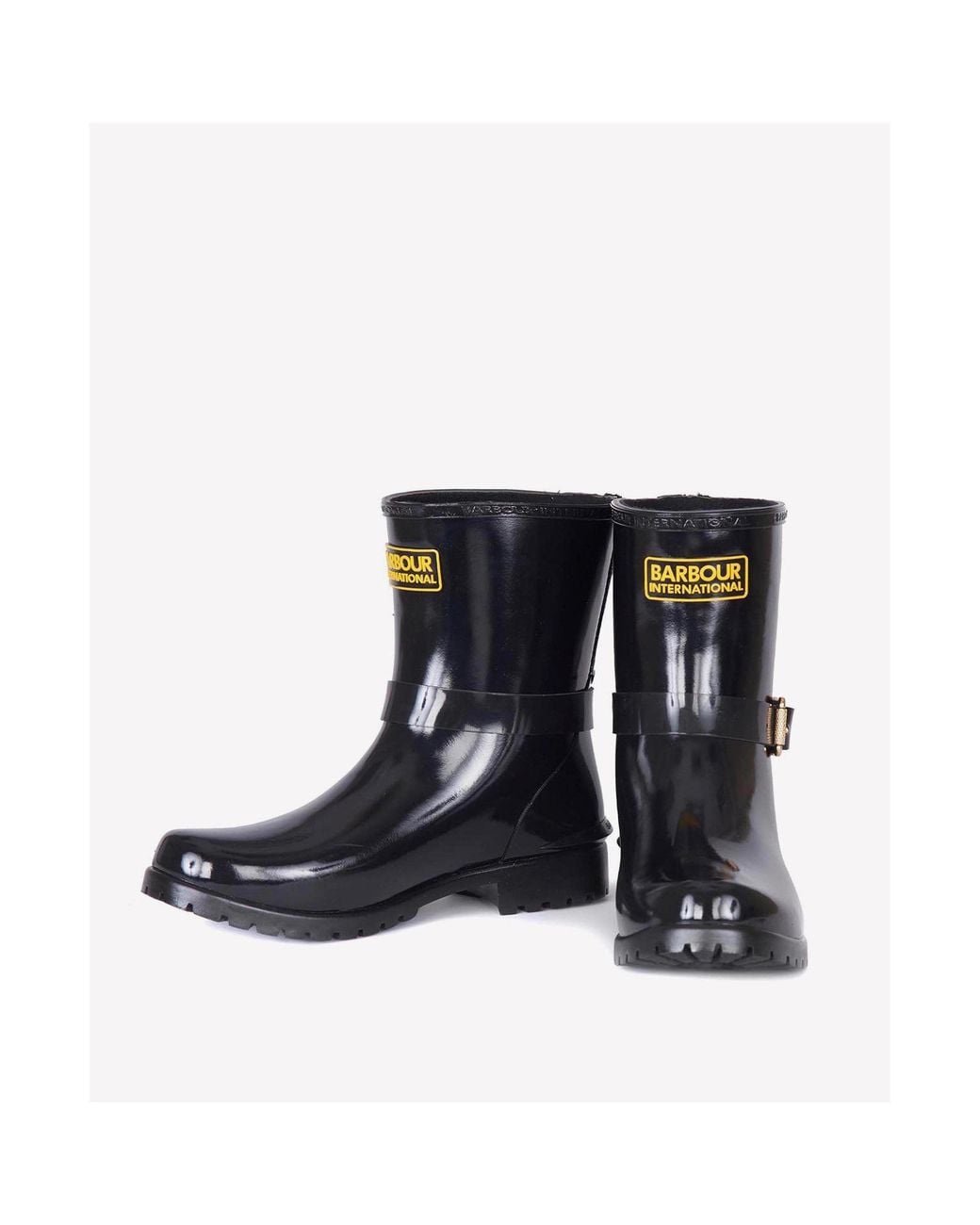 Barbour Black Short Warm Rain Boots