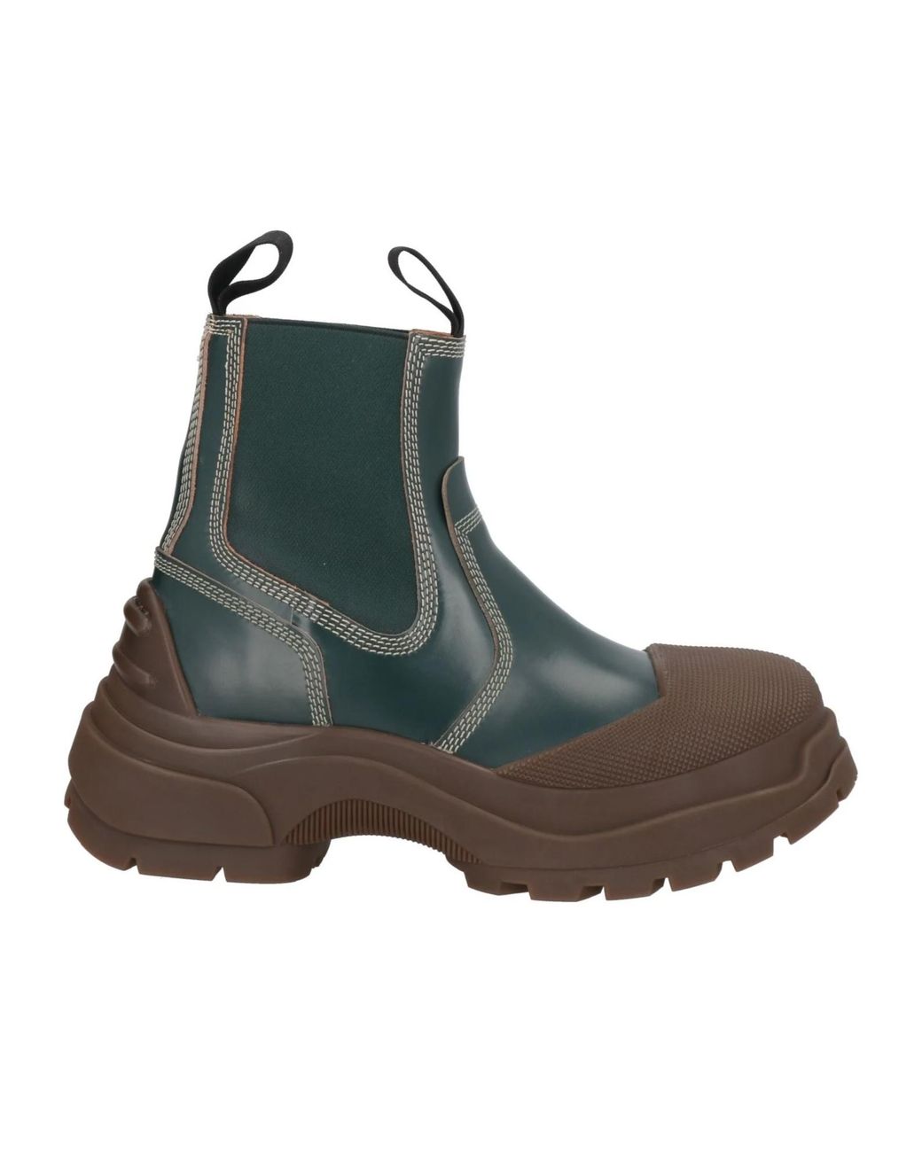 Maison Margiela Green Two-Tone Platform Boots