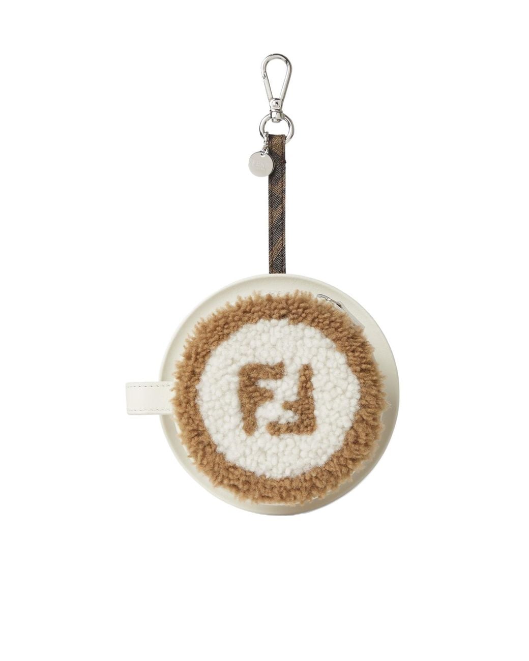 Fendi Metallic Cappuccino Cup Ff Motif Charm for men