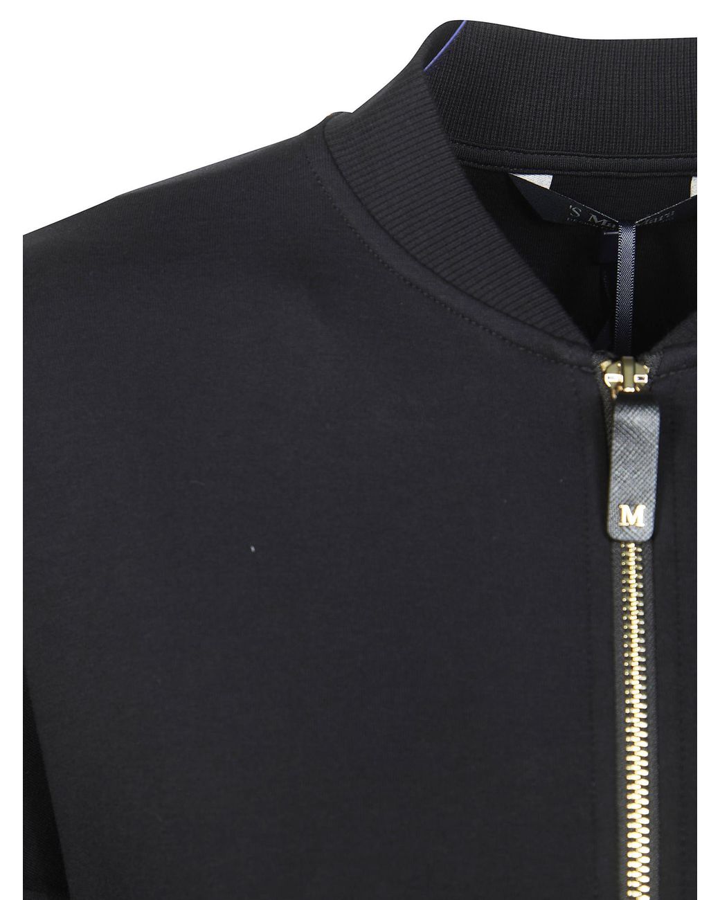 Max Mara Black Cotton-Blend Zip-Up Jacket