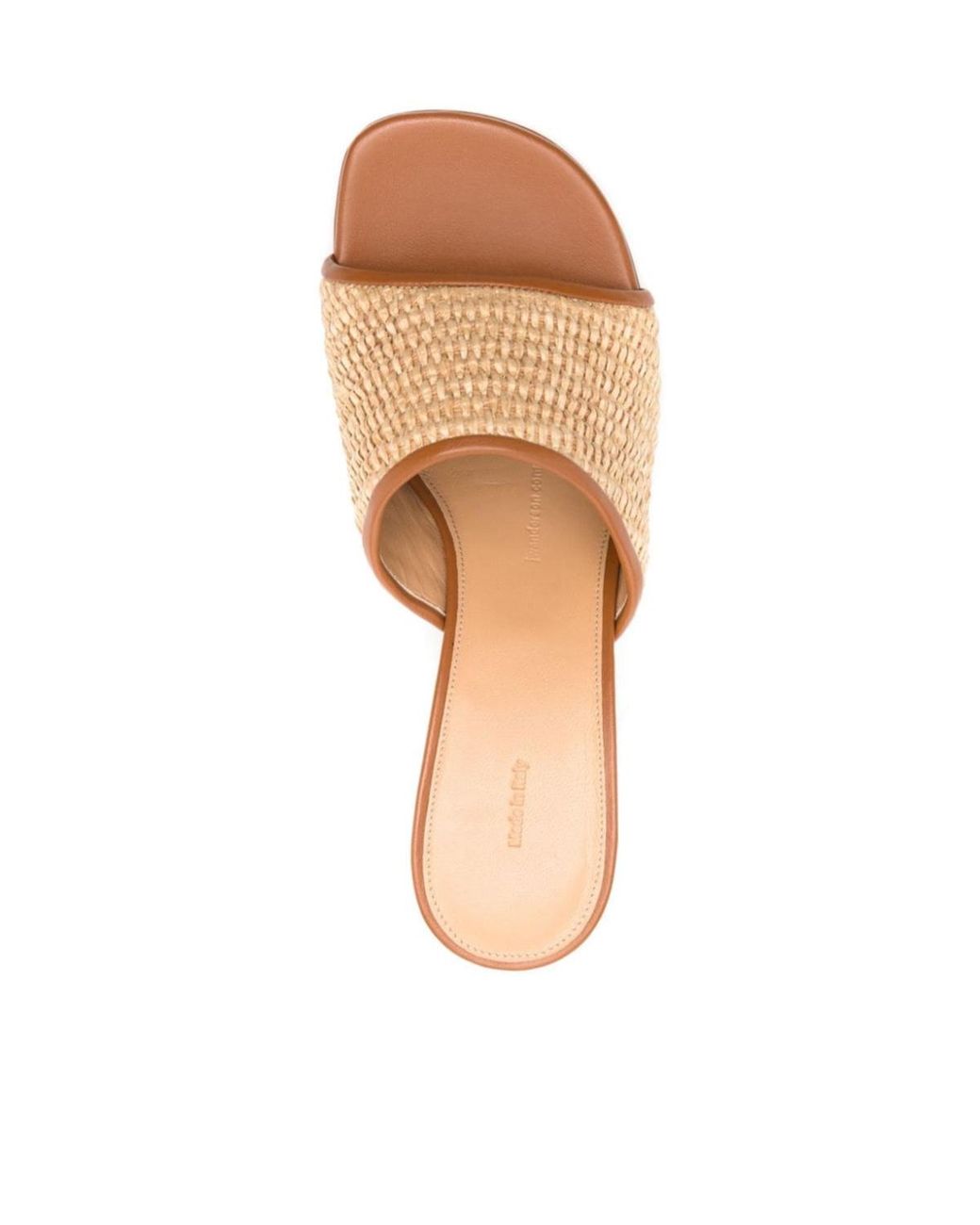J.W. Anderson Natural 80Mm Chain-Heel Raffia Mules
