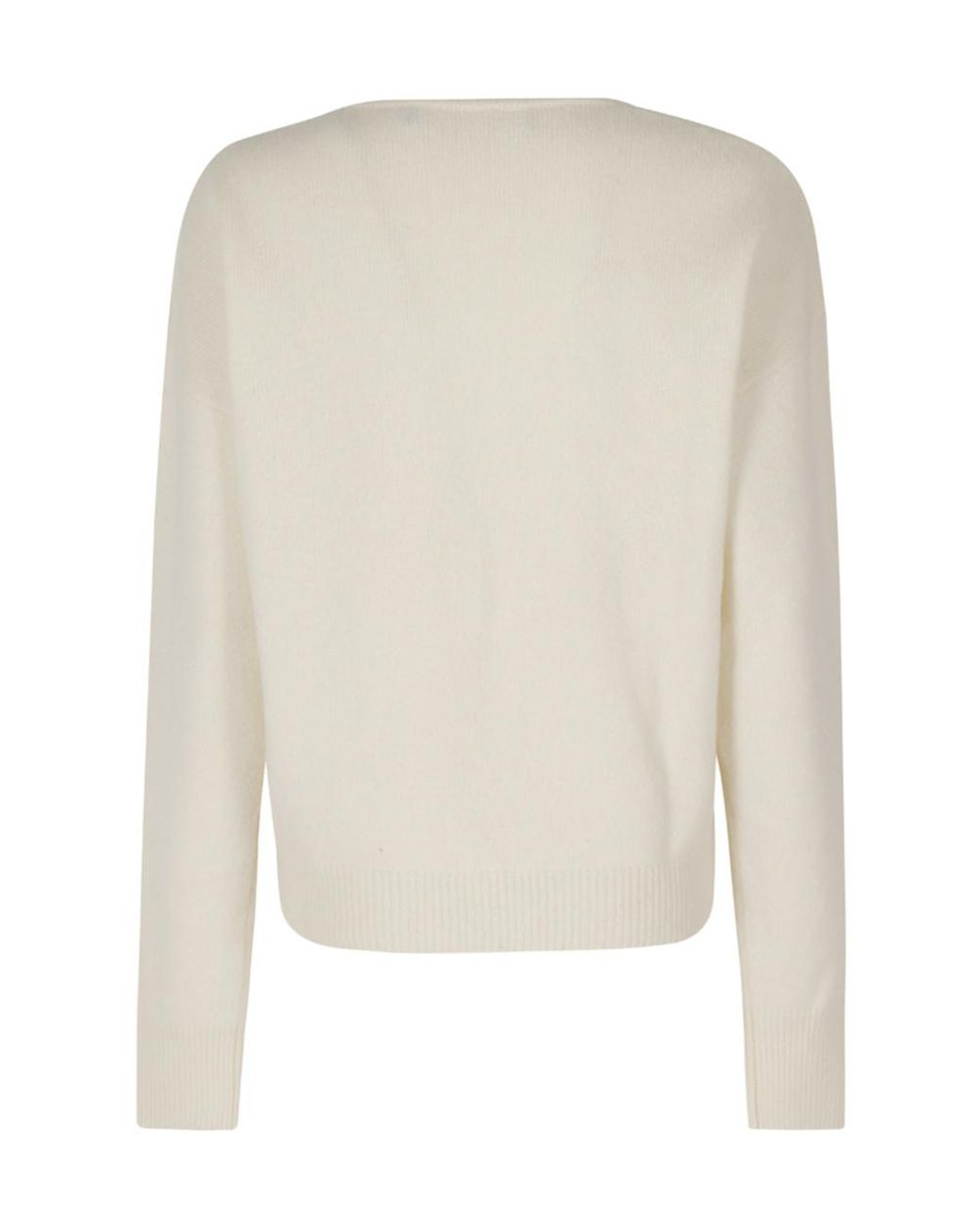 FEDERICA TOSI White Wrap V-Neck Knitted Top