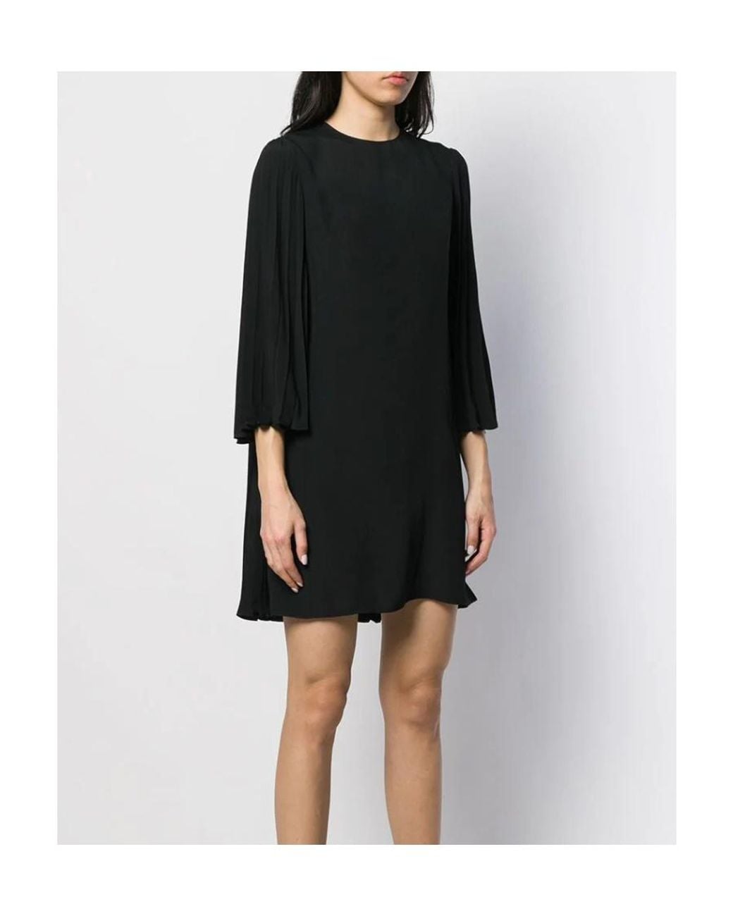 Valentino Black Pleated Dress