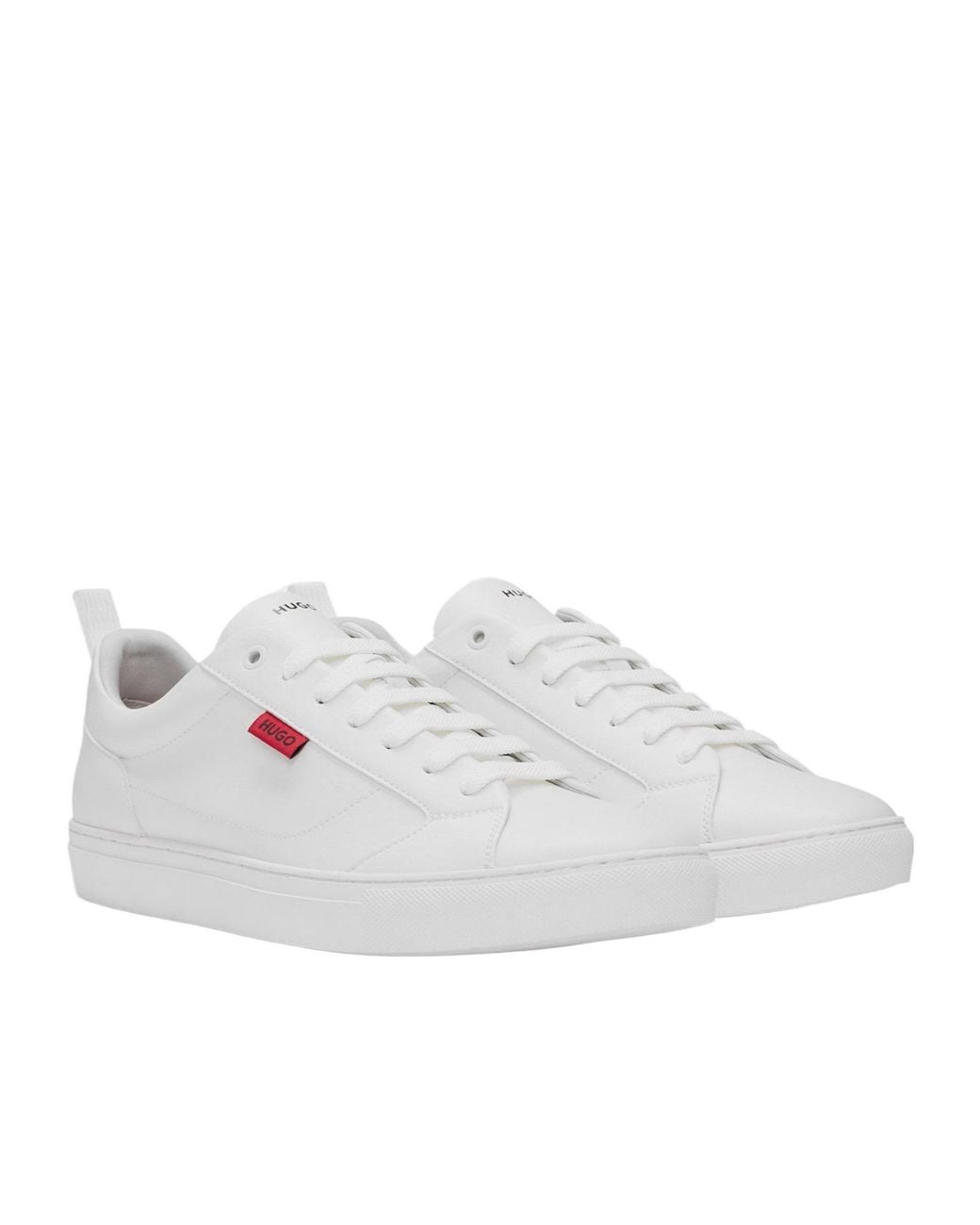 Boss White Lowtop Casual Sneakers for men
