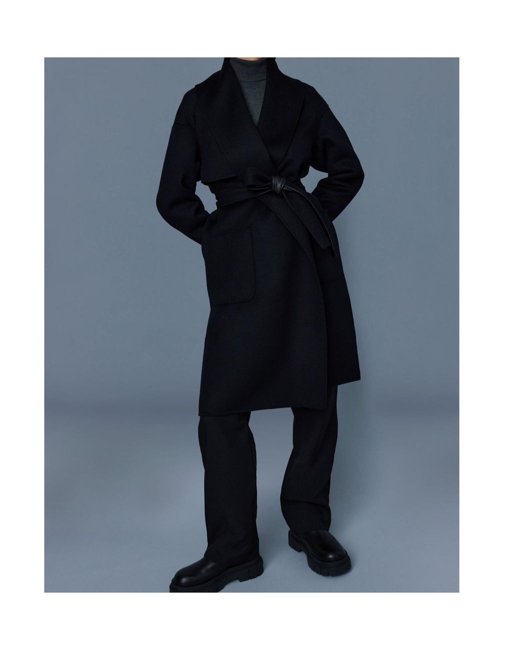 Mackage Blue Thalia Wrap Coat