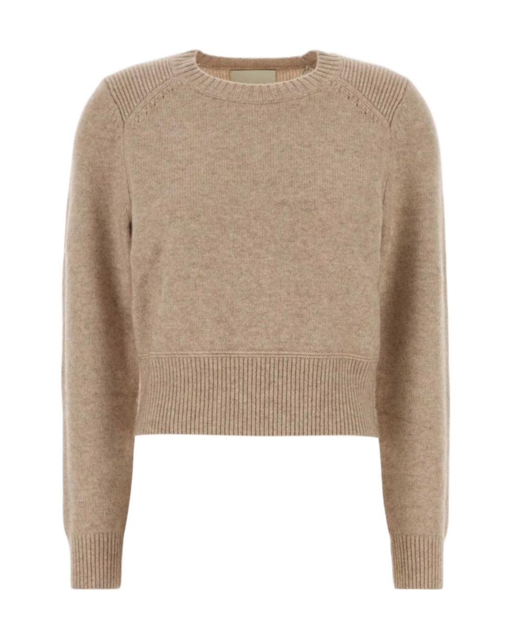 Isabel Marant Natural Crewneck Knitted Jumper