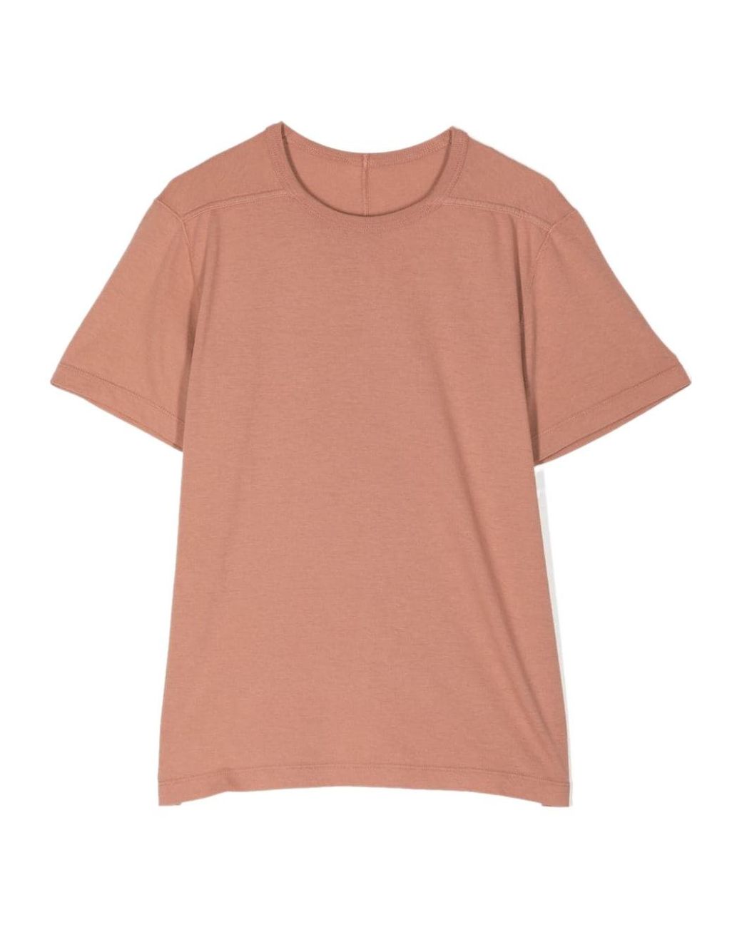 Rick Owens Pink Level Cotton T-Shirt for men