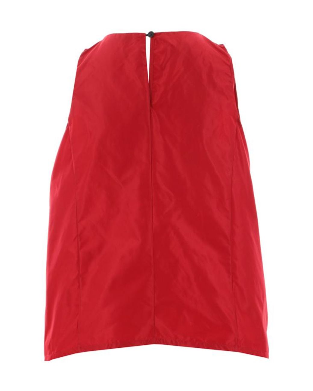 Maria Calderara Red Pleated Sleeveless Top