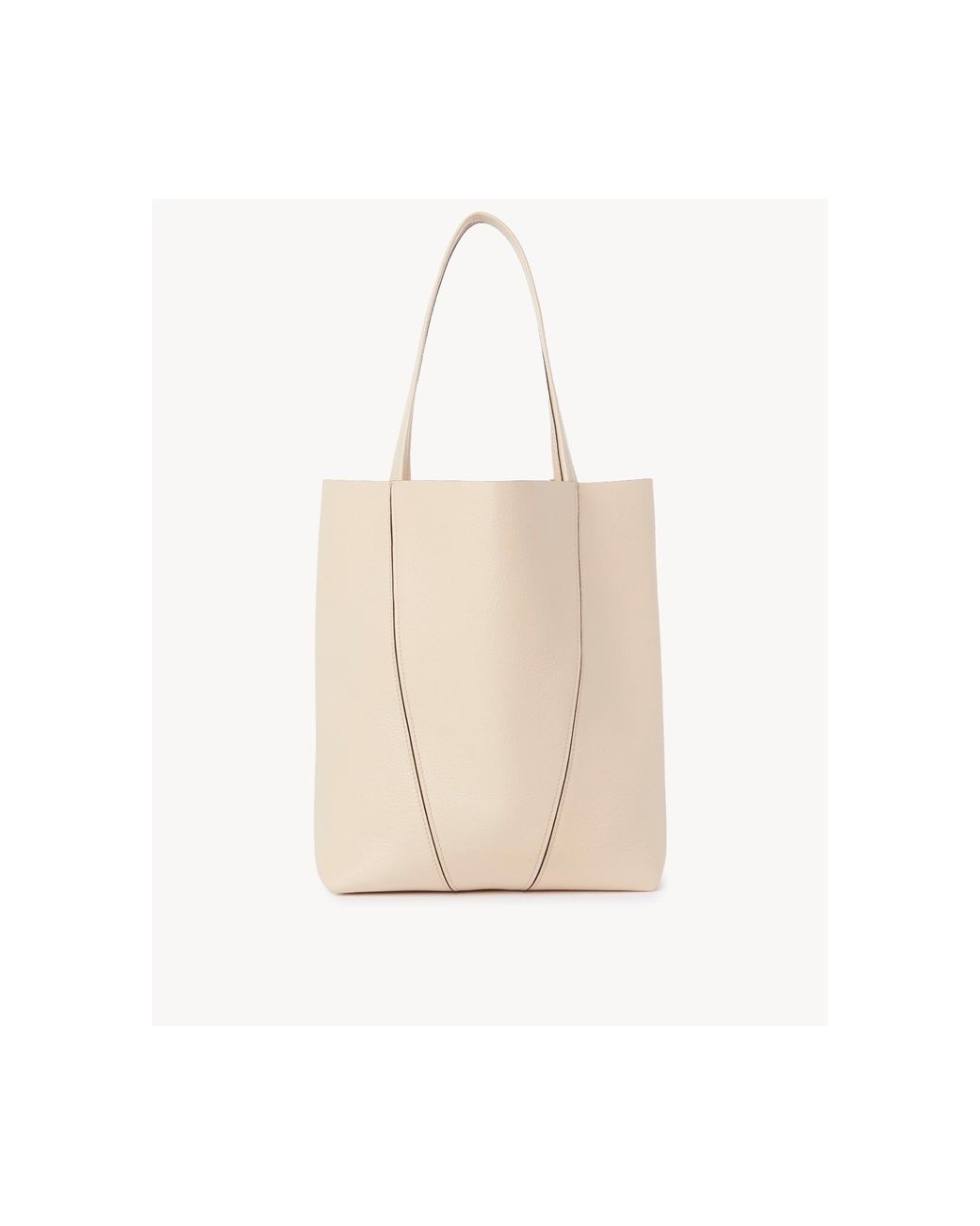 Chloé Natural Chloé Spin Charm Detailed Tote Bag