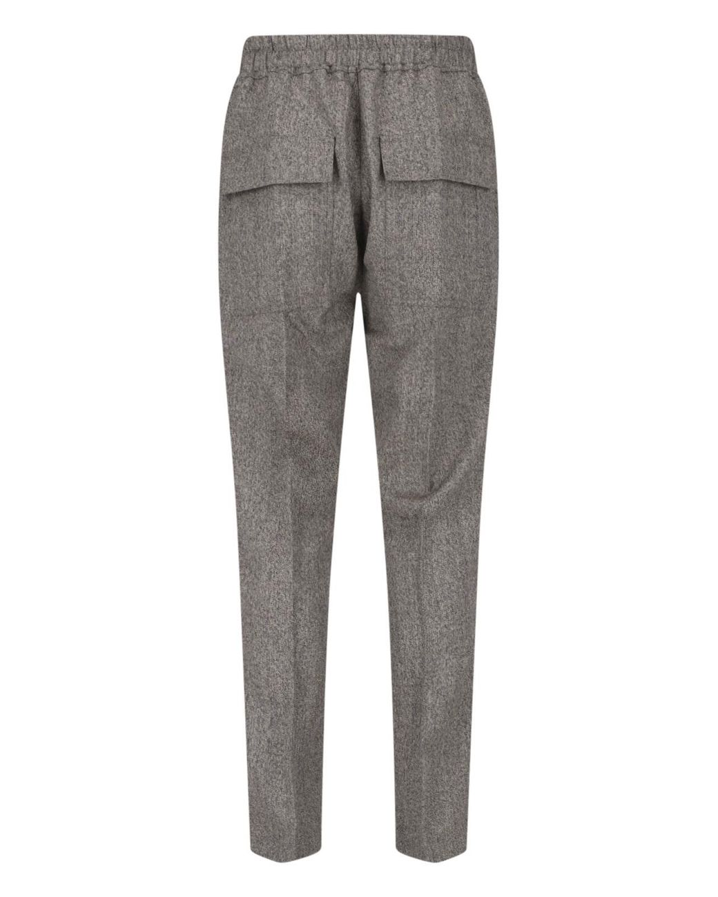 Rick Owens Gray Drawstring Elastic-Waist Pants for men
