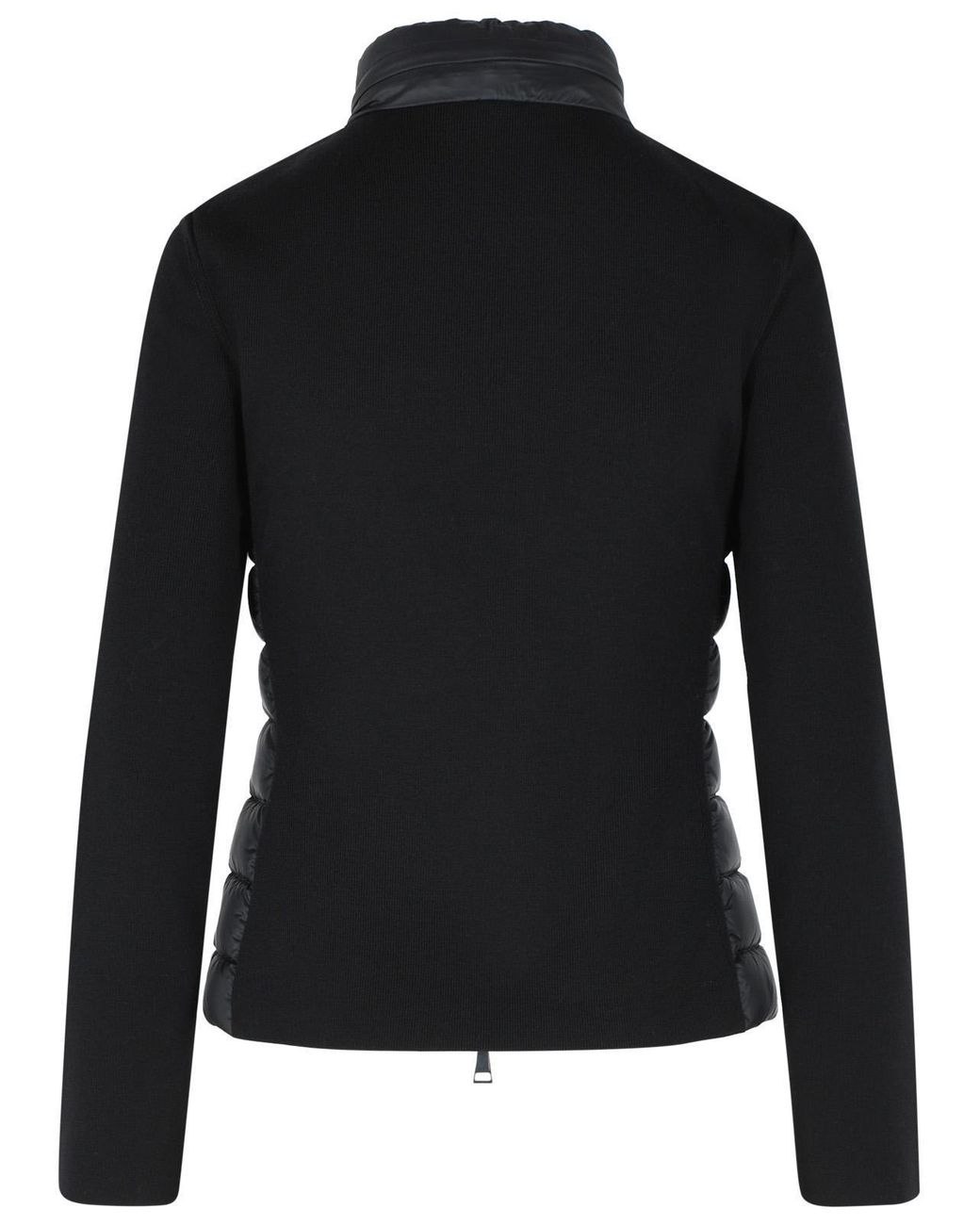 Moncler Black Quilted Zip-Up Cardigan