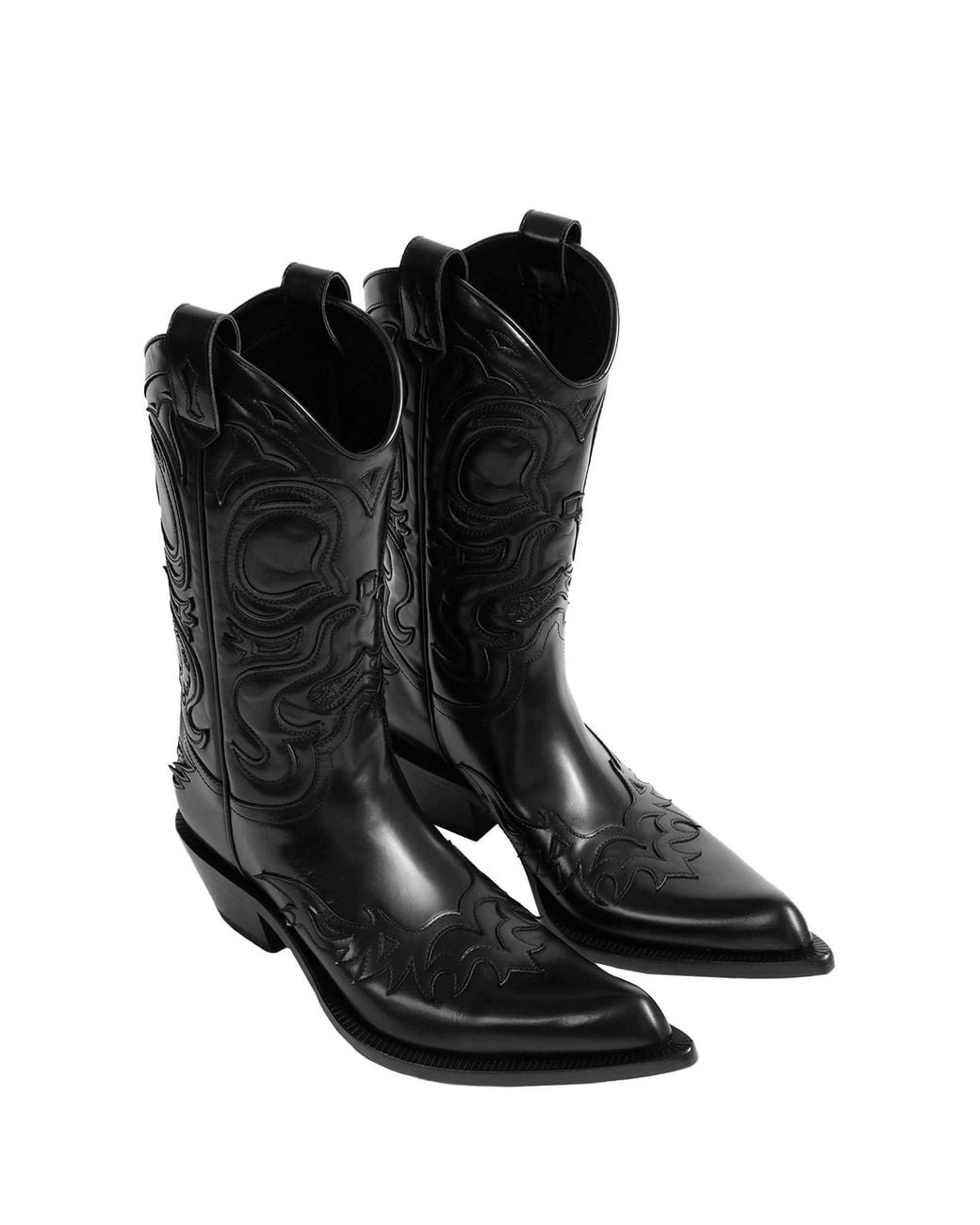 Acne Black Western Boots for men
