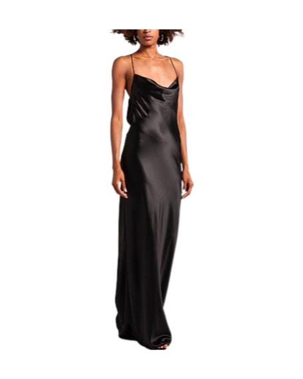 Saint Laurent Black Satin Dress