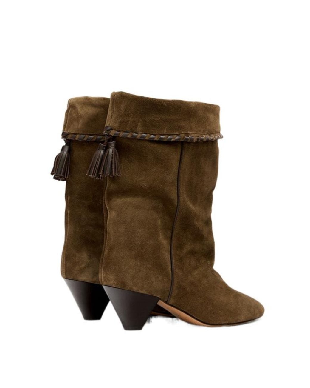 Isabel Marant Brown Cuff Detail Ankle Boots
