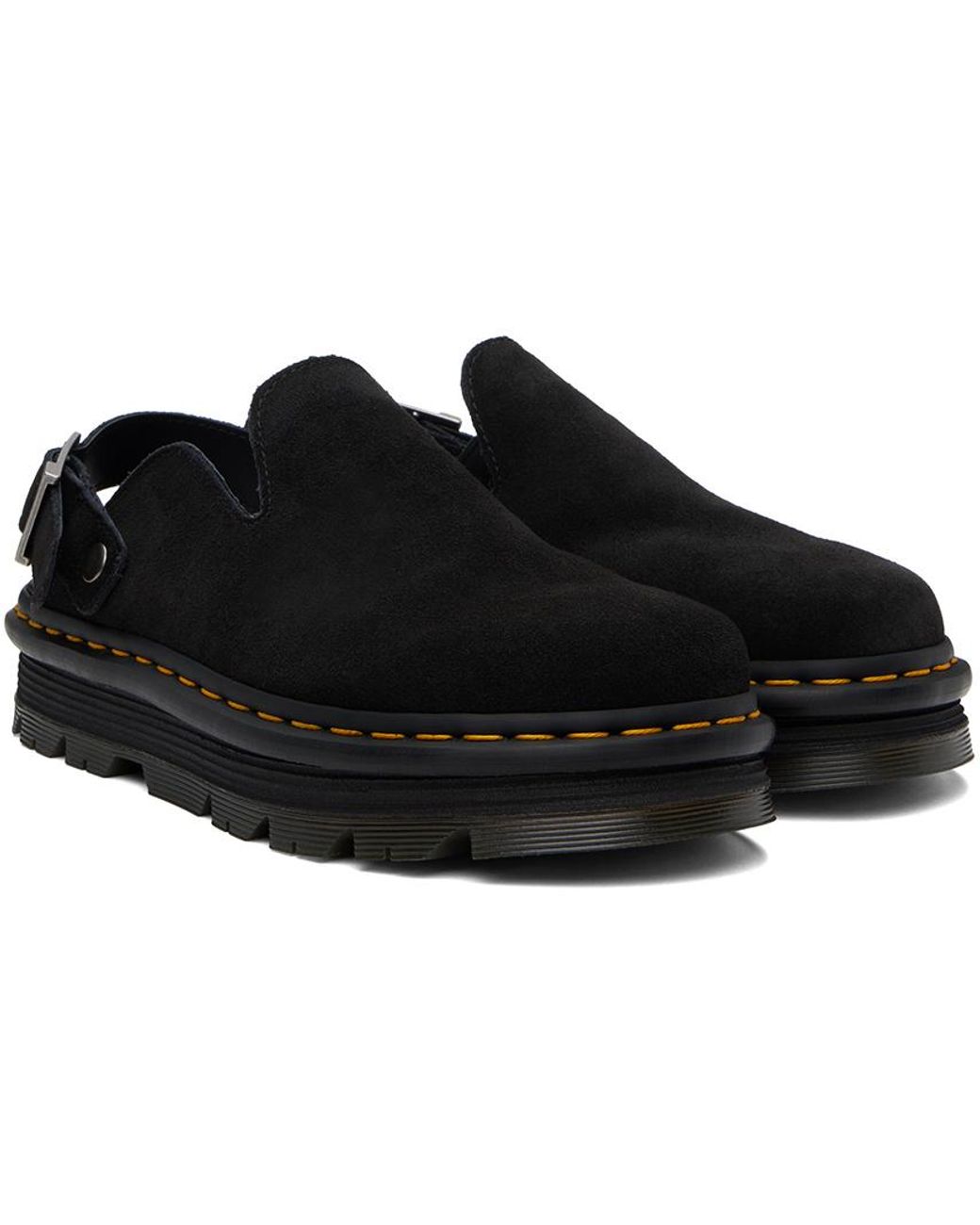 Dr. Martens Black Zebzag Casual Singback Platform Mules for men