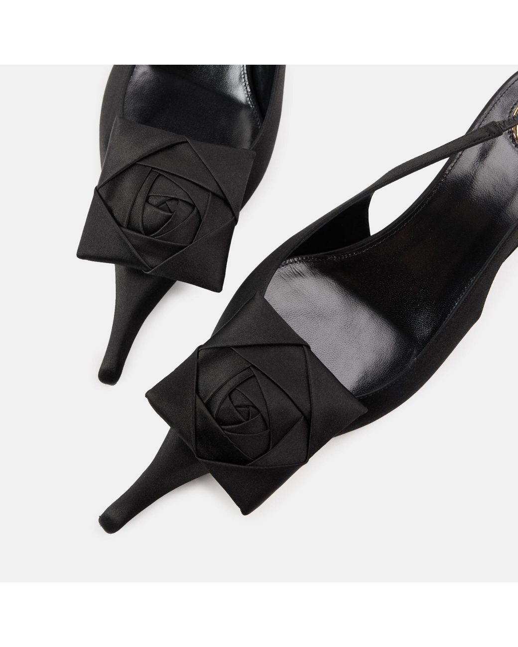 Saint Laurent Black Dakota Slingbacks