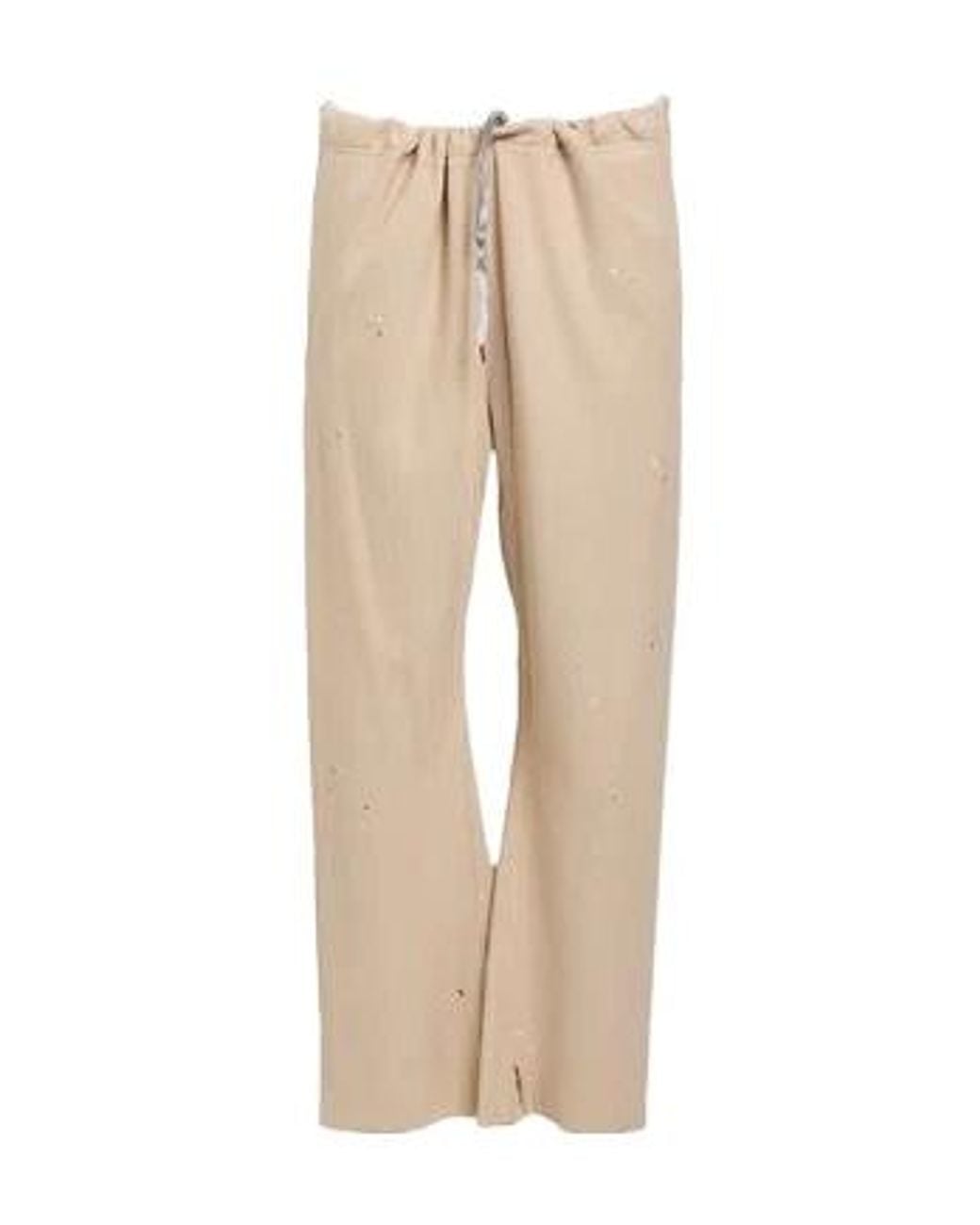 Maison Margiela Natural Plain Colour Trousers