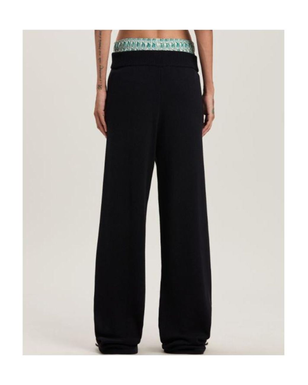 Palm Angels Black Palms Knit Pants
