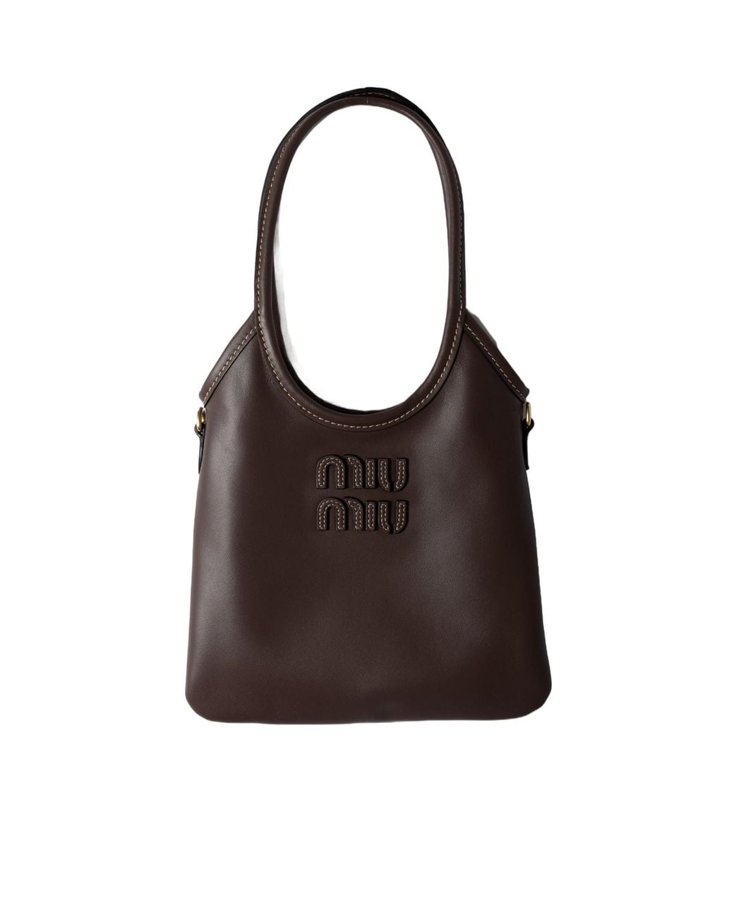 Miu Miu Brown Ivy Leather Handbag