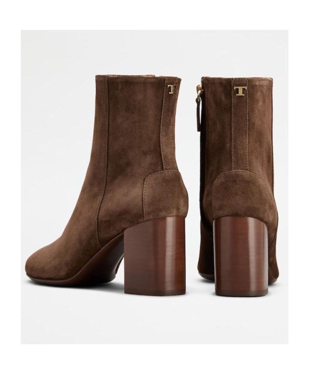 Tod's Brown Block Heel Ankle Boots