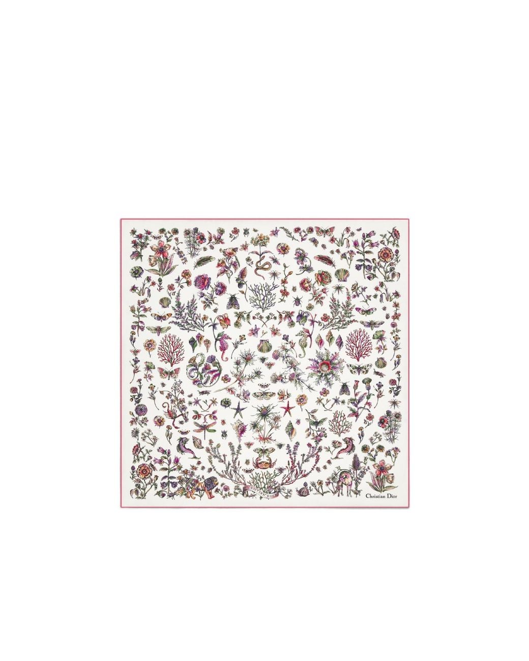 Dior White Cabinet De Curiosités 70 Square Scarf
