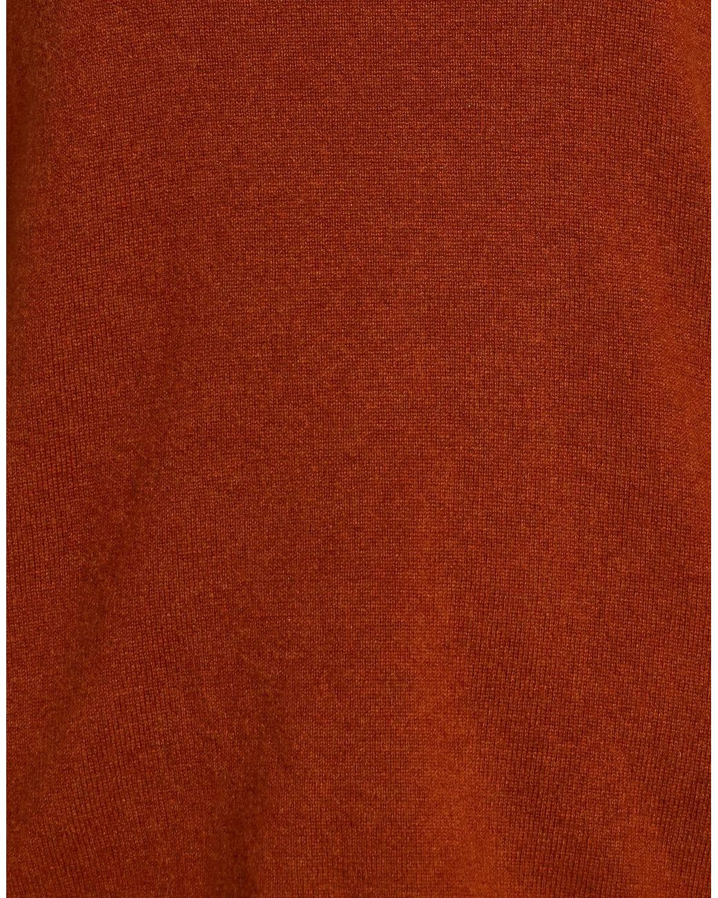 Max Mara Brown Solid Color Knitted Turtleneck Sweater