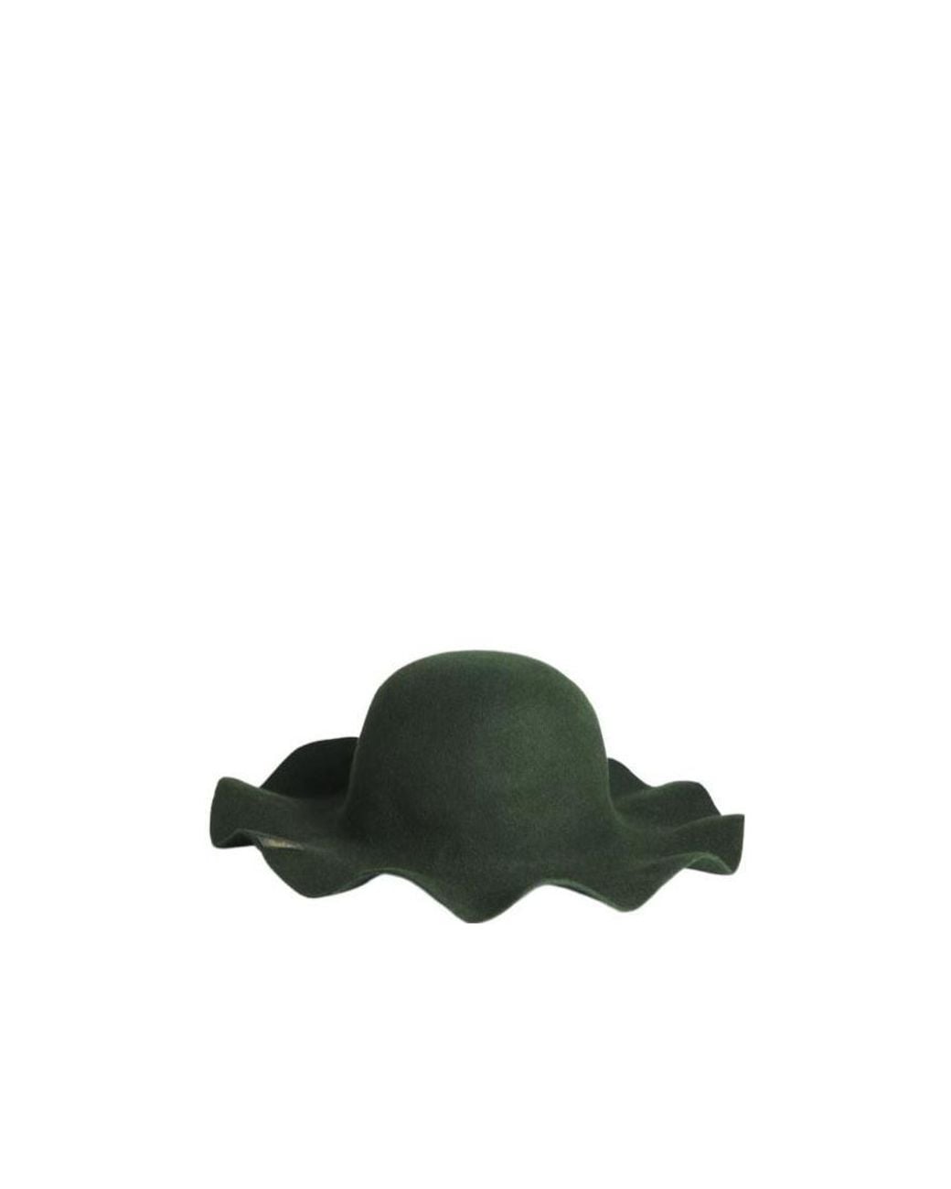 AMI Green Ami X Borsalino Wavy Wide Brim Hat for men