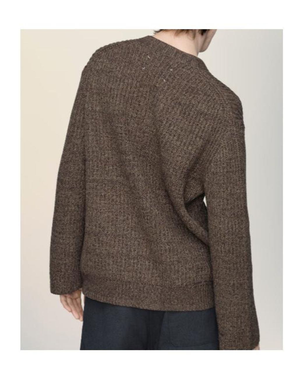 Maison Margiela Brown Wool Cardigan for men