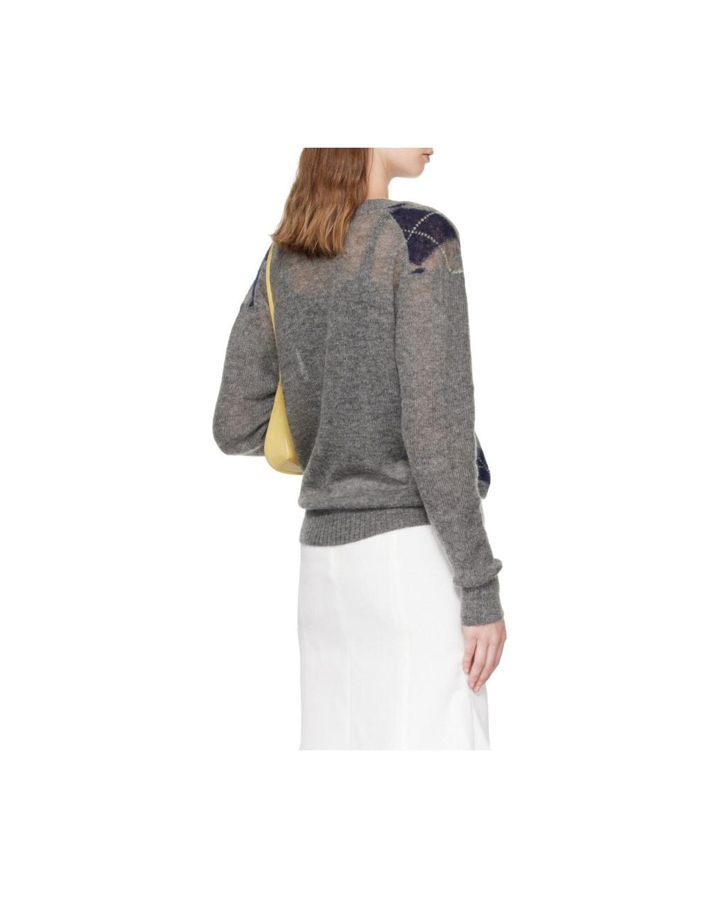 ShuShu/Tong Blue Shushu/Tong Argyle V-Neck Knitted Sweater