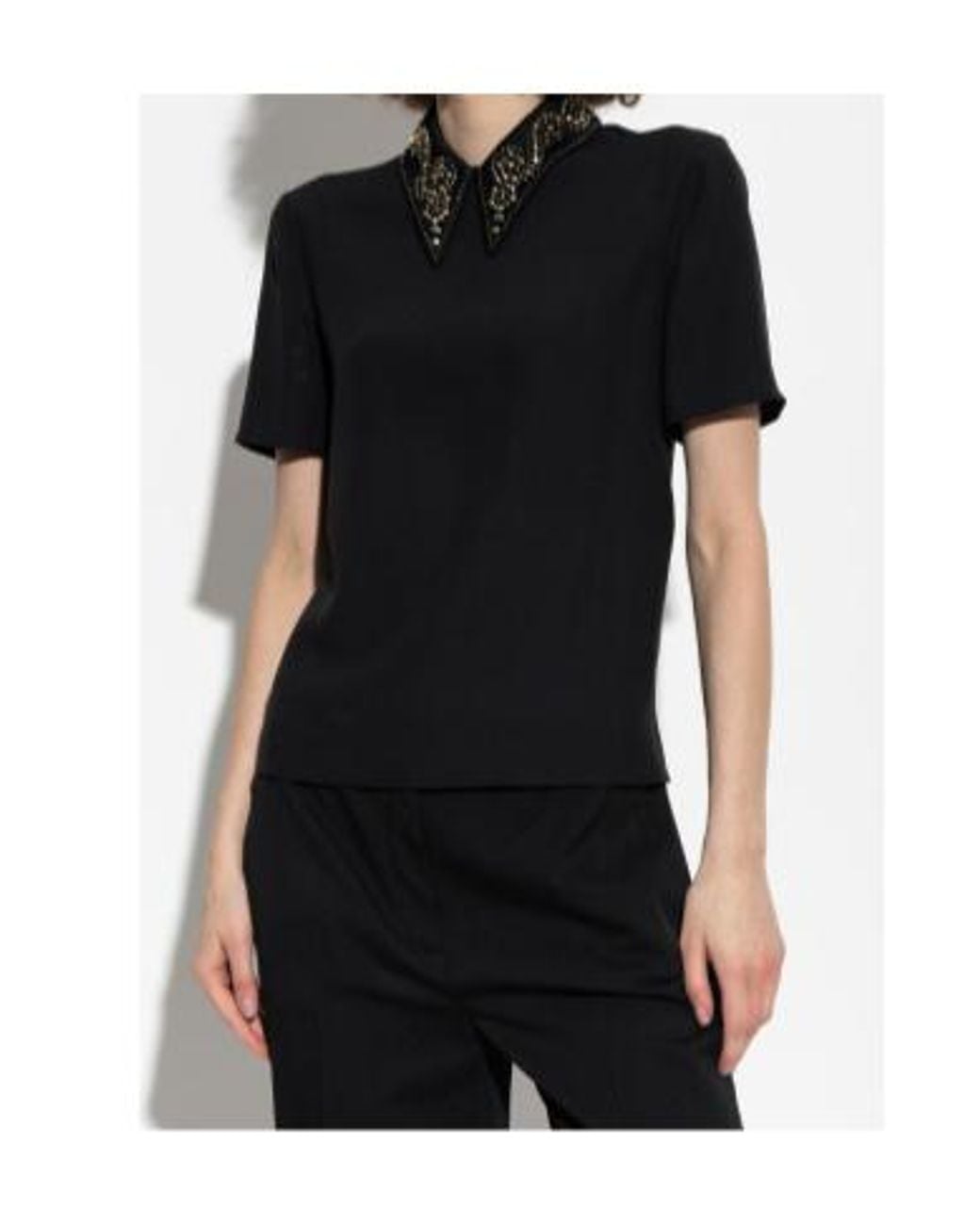 Versace Black Blouses