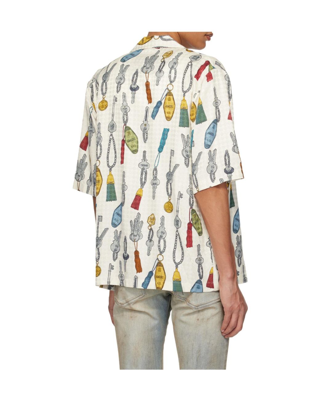 Amiri White Keys Camp Short-Sleeved Shirt for men