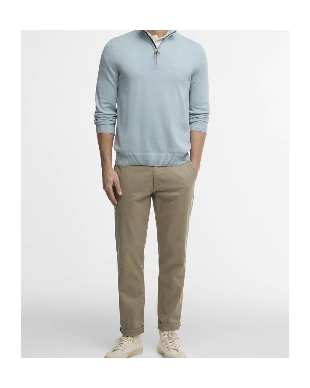 Barbour Blue Lingwood Half-Zip Sweater for men