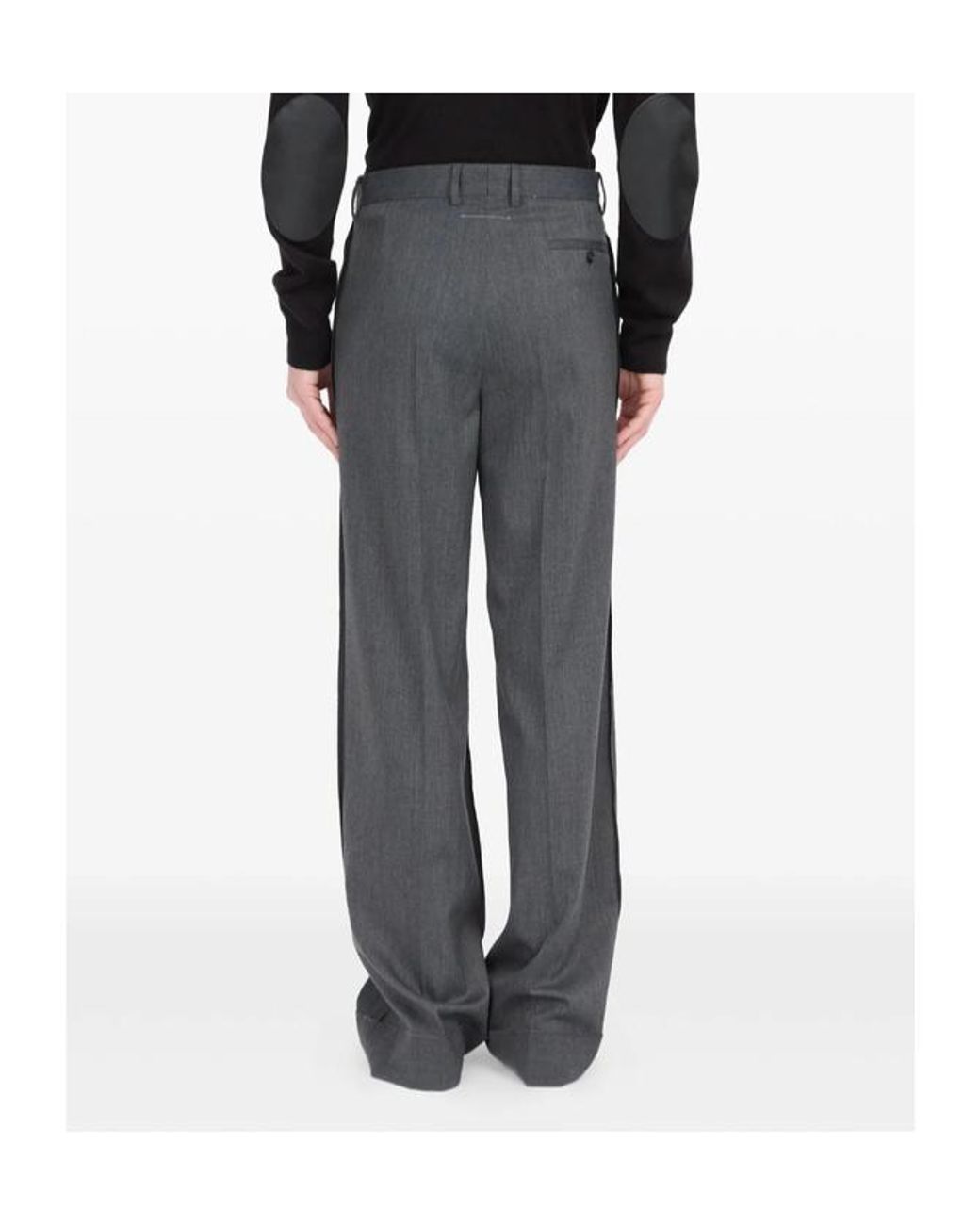 MM6 by Maison Margiela Gray Tailored Double-Turned Hem Trousers for men