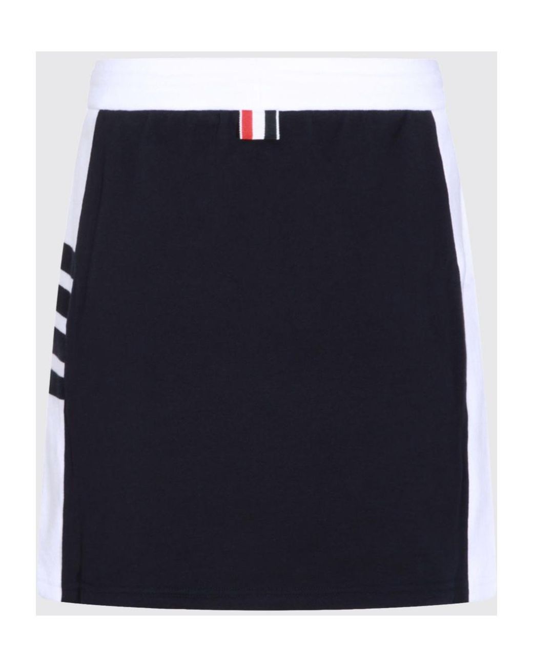 Thom Browne Blue Classic Four Stripe Knit Mini Skirt