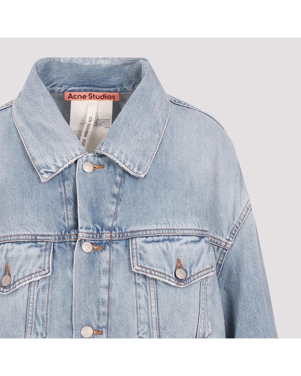 Acne Blue Flap-Pocketed Buttoned Jacket for men
