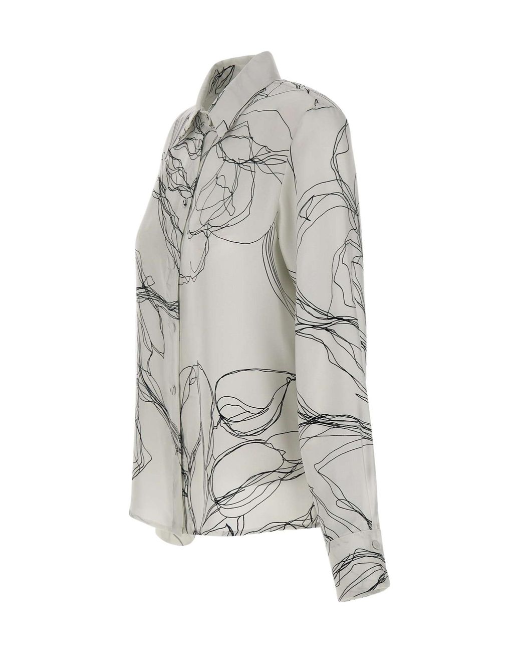 Fabiana Filippi Gray Pattern-Printed Long-Sleeved Shirt