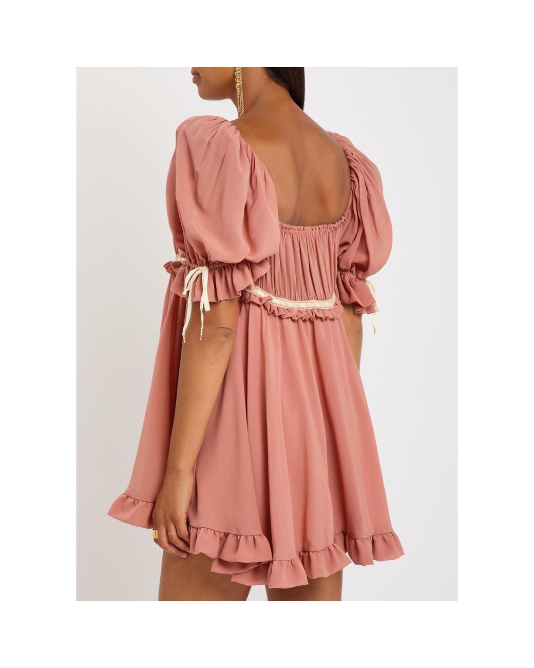 Chloé Pink Lace Paneled Dress