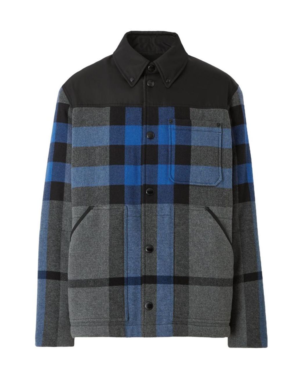 Burberry Blue Vintage Check Shirt Jacket for men