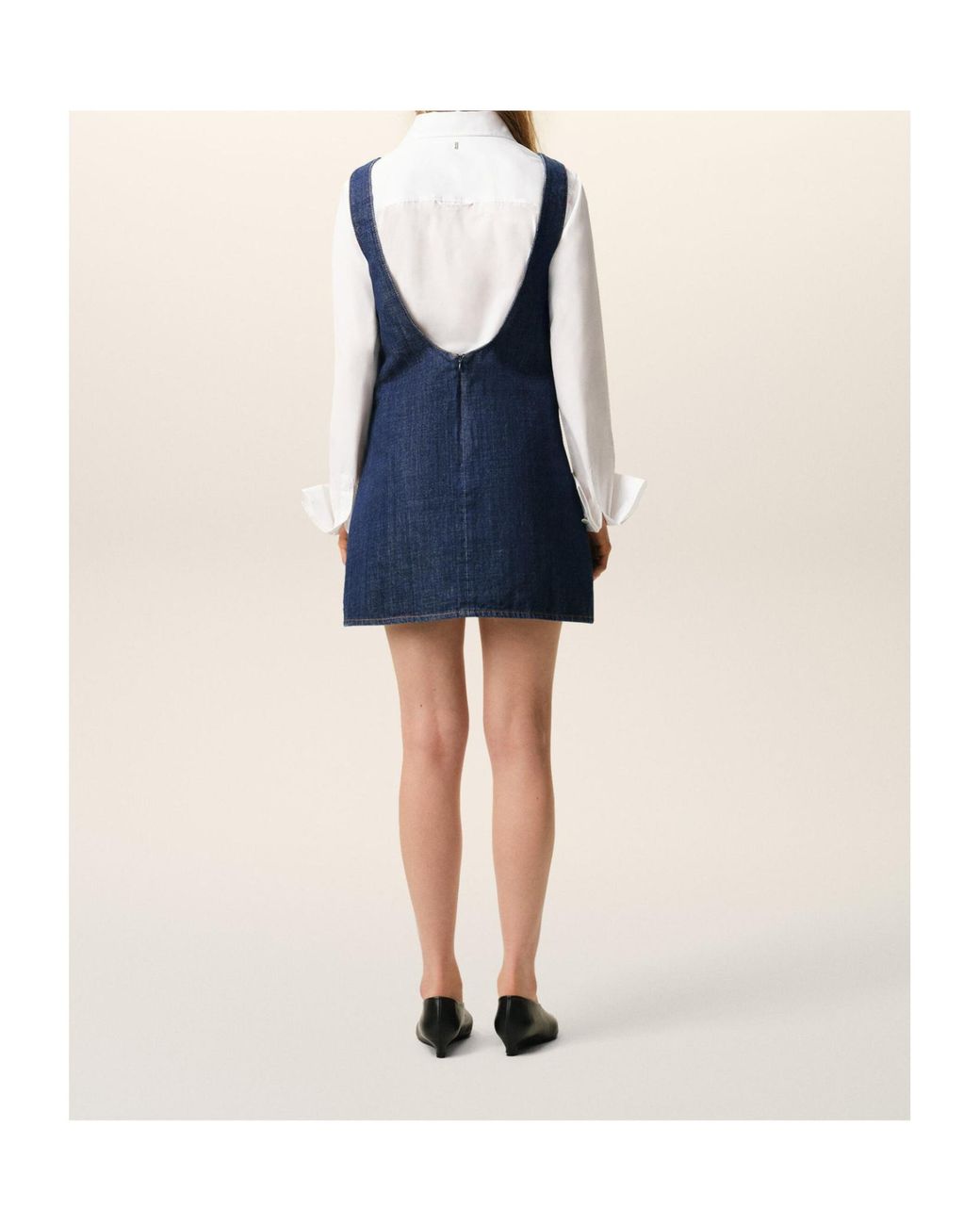 AMI Blue Ami Short Strappy Dress