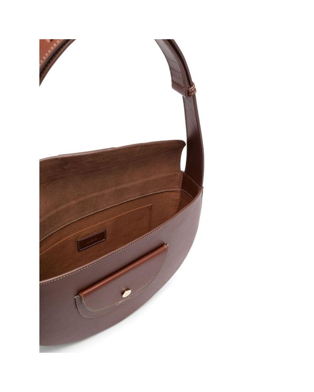 A.P.C. Brown Leather Shoulder Bag