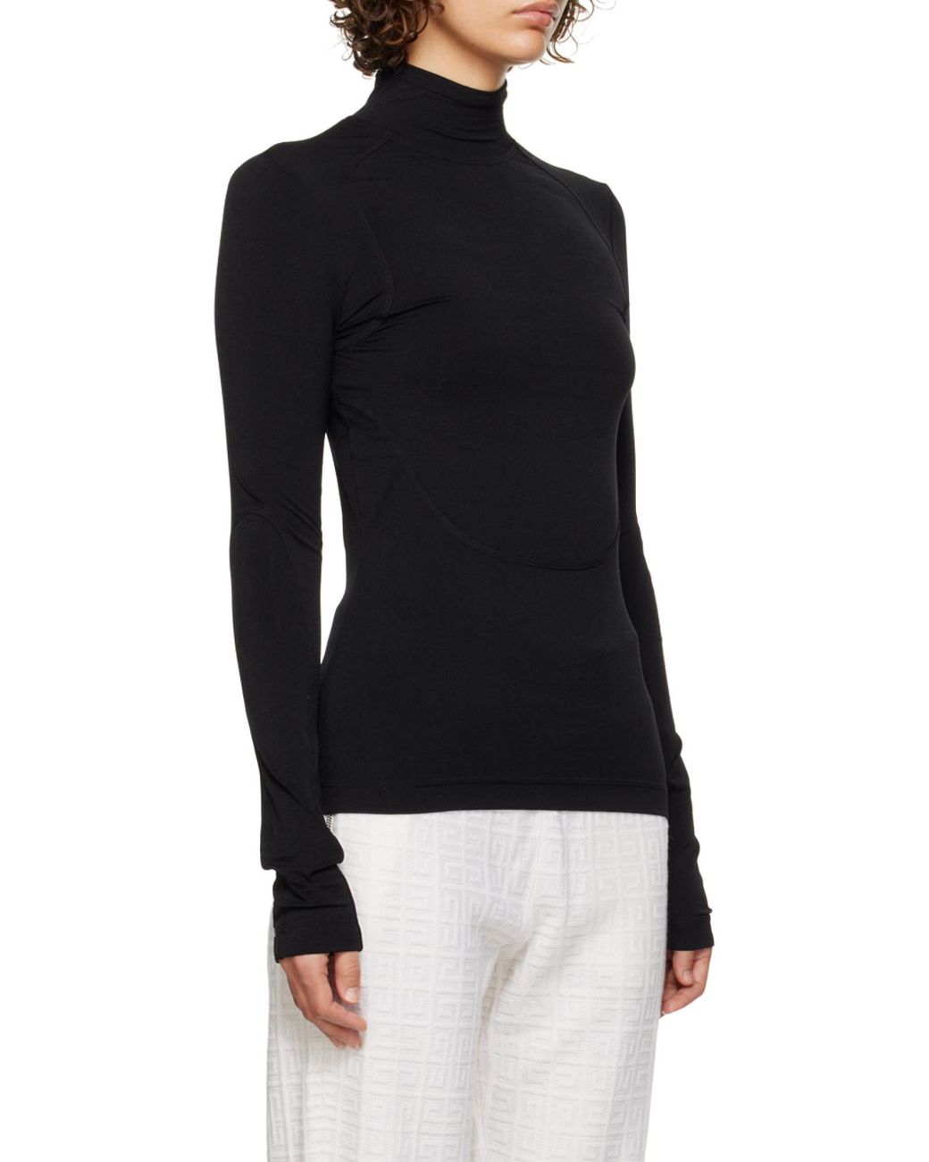 Givenchy Black Digged And Cut Stretch Knitted Pullover