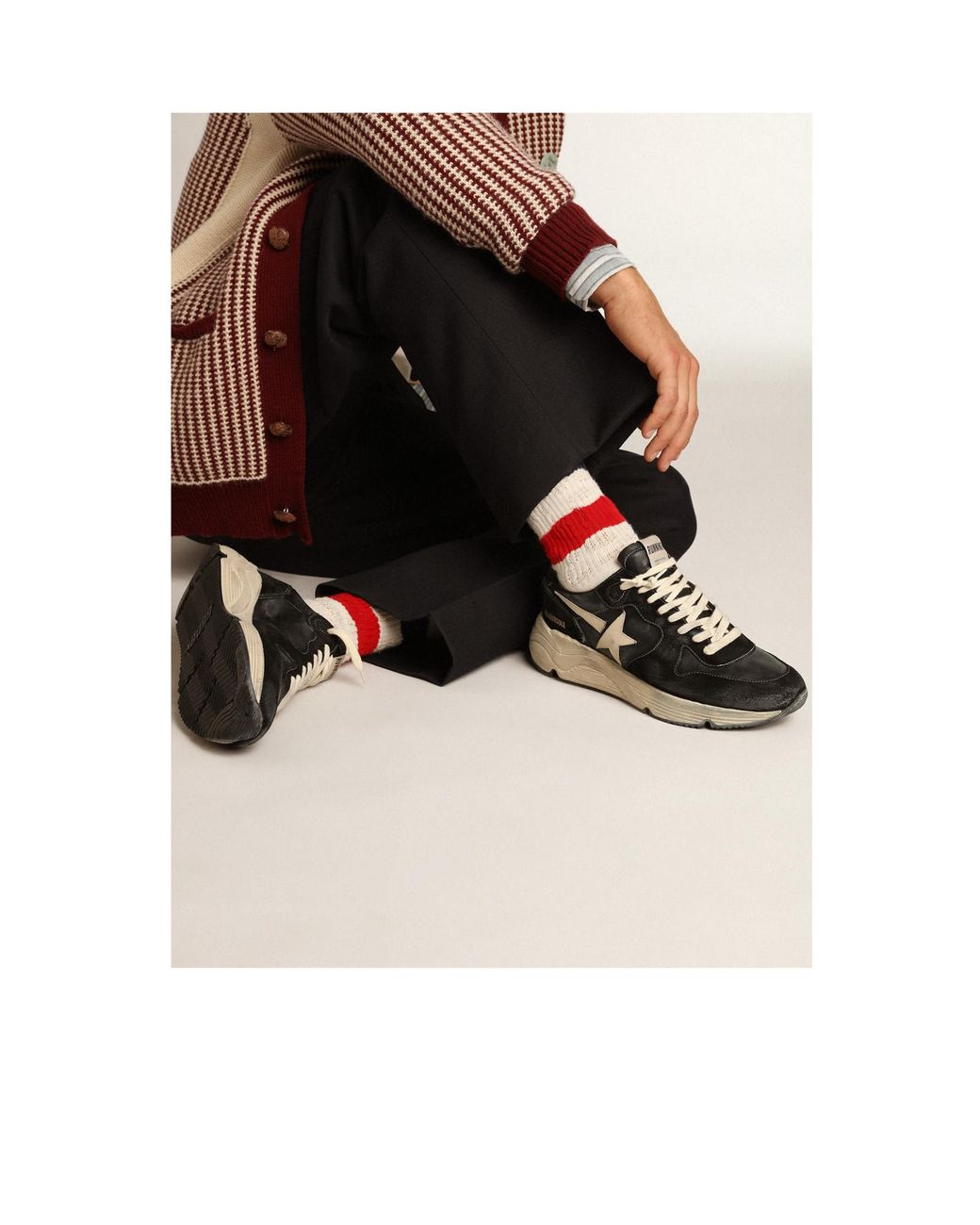 Golden Goose Deluxe Brand Black Running Sole for men