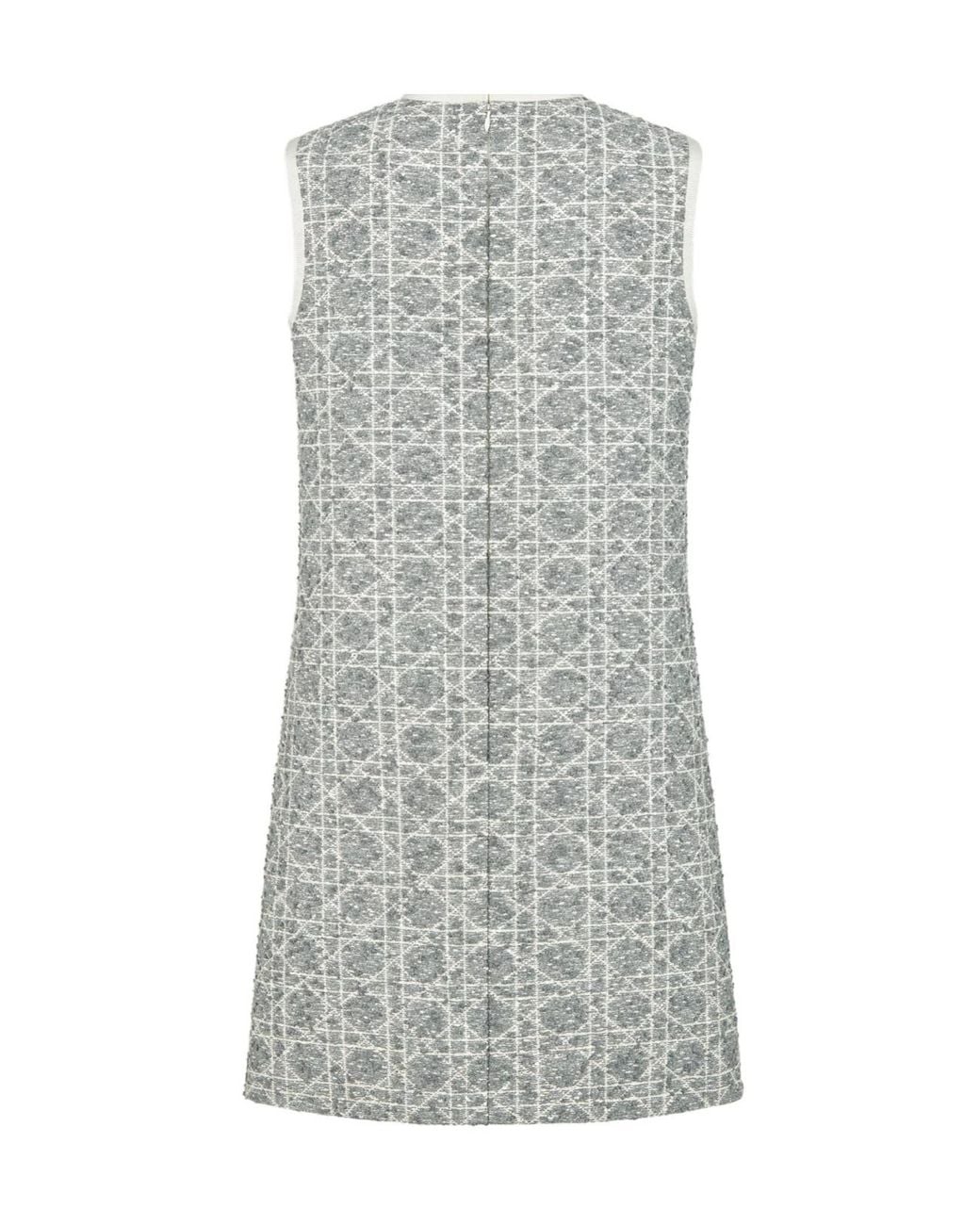 Dior Short Macrocannage Dress in Gray | Lyst